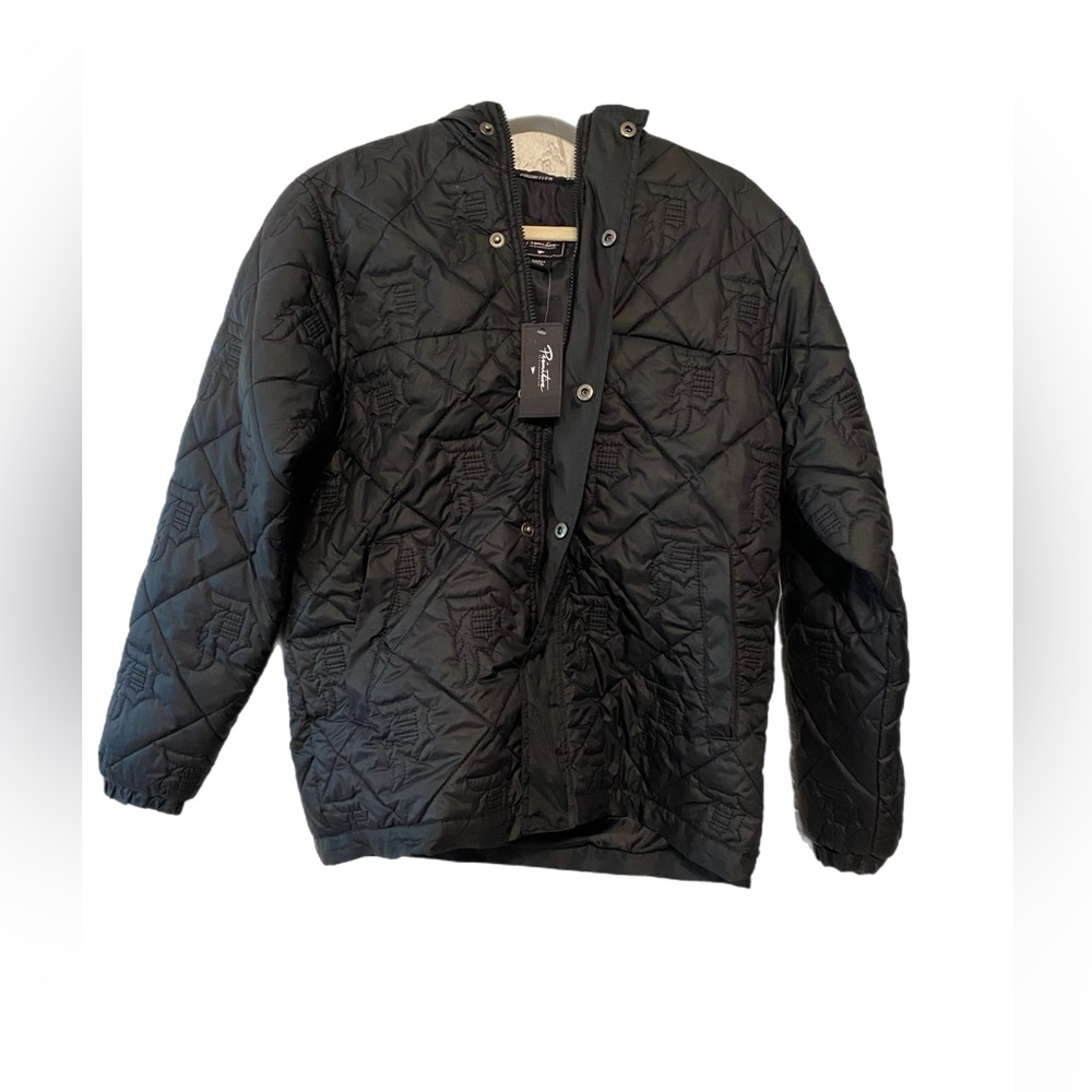 Men’s Black‎ Puffer Quilted Jacket Size Small